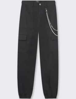 Donna Piazza Italia Donna|Pantaloni<Pantalone colorato con tasconi applicati e catena di tessuto elastico con vestibilita comfort -