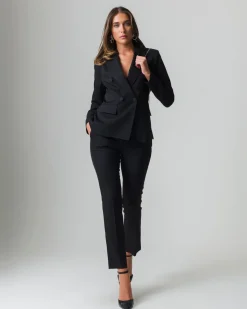 Donna Piazza Italia Donna|Pantaloni<Pantalone con chiusura a zip sul fianco slim fit -