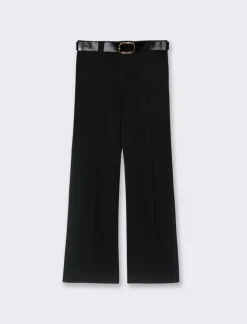Donna Piazza Italia Pantaloni<Pantalone con cintura con elastico in vita - Nero