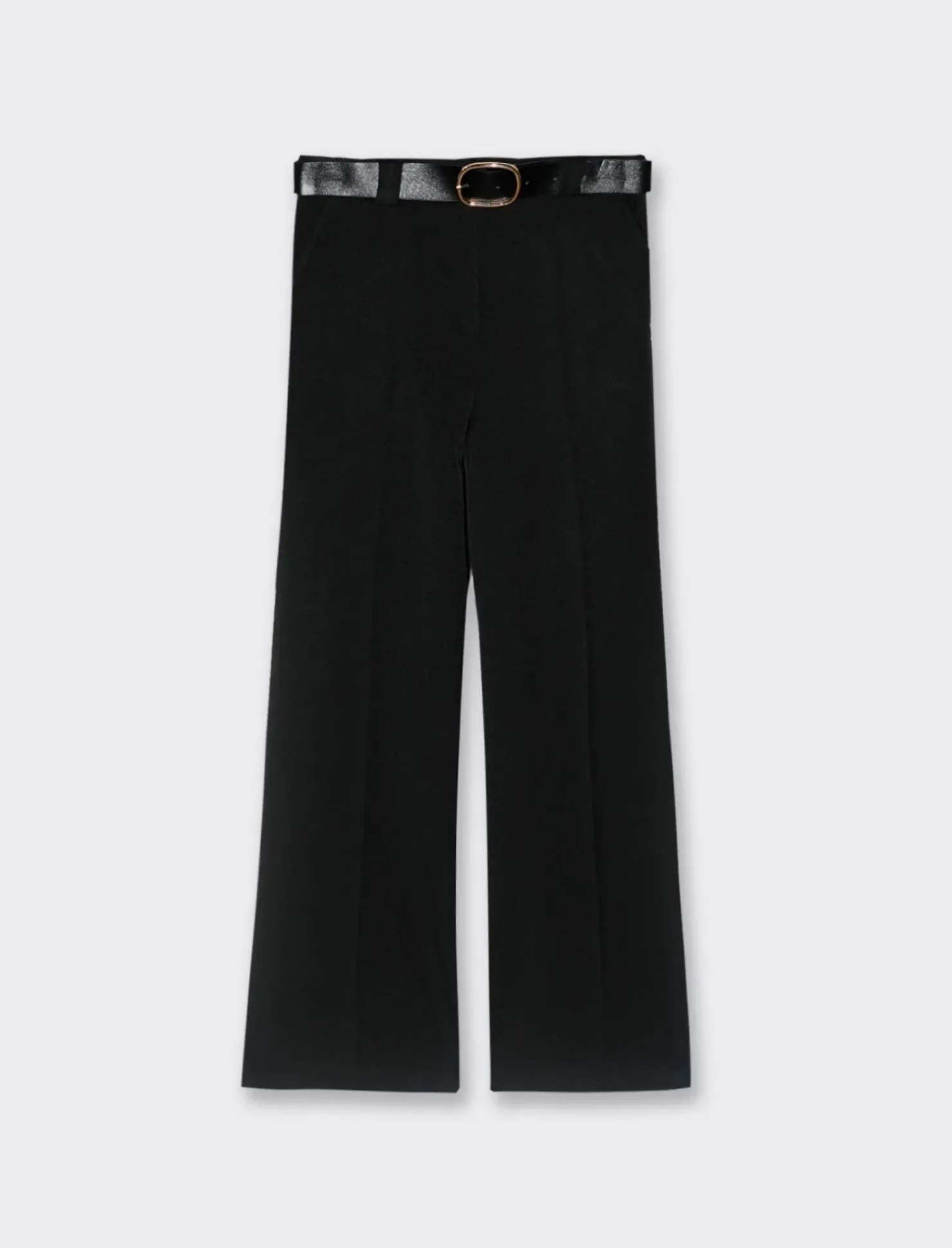 Piazza Italia Pantalone con cintura con elastico in vita - Nero Store