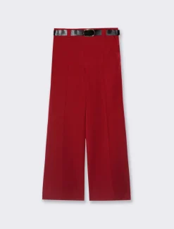 Donna Piazza Italia Pantaloni<Pantalone con cintura con elastico in vita - Vinaccia