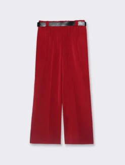 Donna Piazza Italia Pantaloni<Pantalone con cintura con elastico in vita - Vinaccia