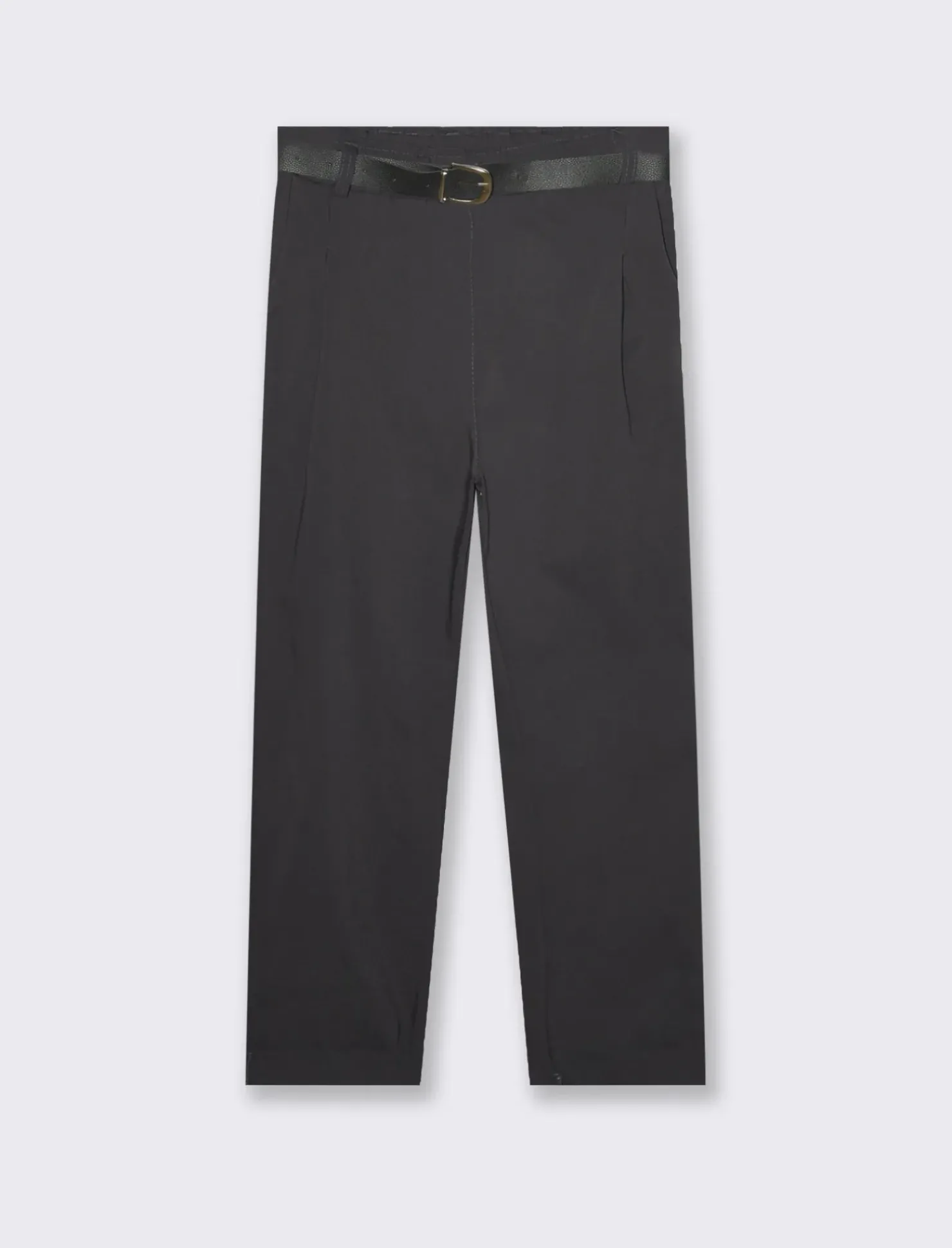 Piazza Italia Pantalone con cintura ed elastico in vita - piombo Grigio Clearance
