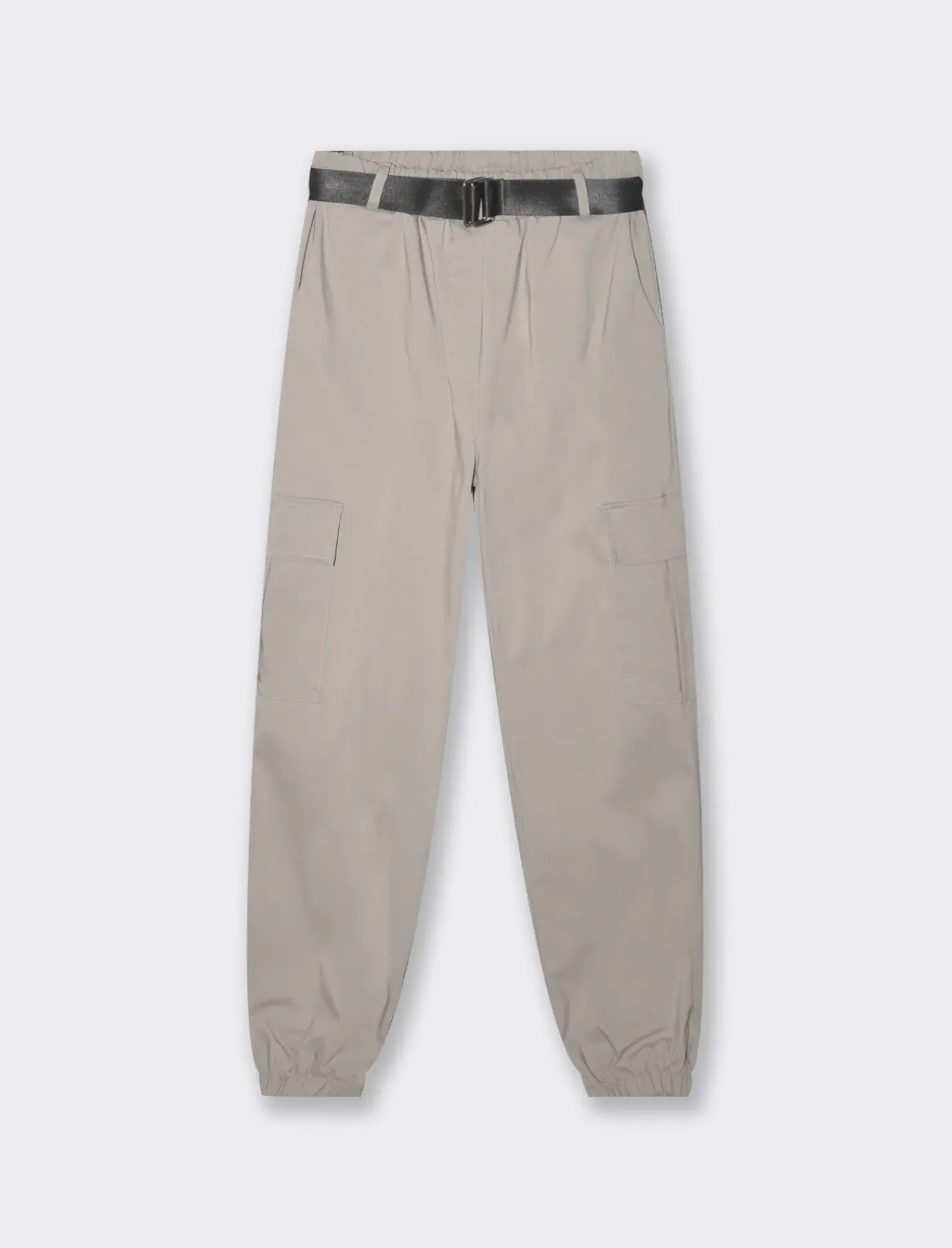 Piazza Italia Pantalone con cintura ed elasticon in vita modello cargo - Beige New