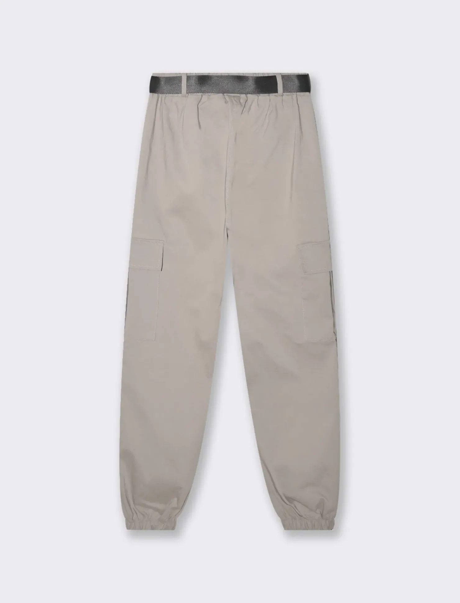 Piazza Italia Pantalone con cintura ed elasticon in vita modello cargo - Beige New
