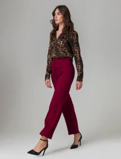 Donna Piazza Italia Pantaloni<Pantalone con cucitura in rilievo - Vinaccia