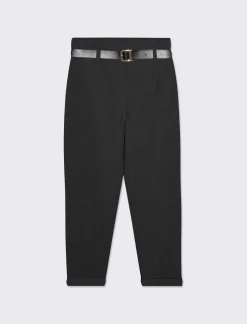 Donna Piazza Italia Donna|Pantaloni<Pantalone con elastico in vita e cintura tasche americane -