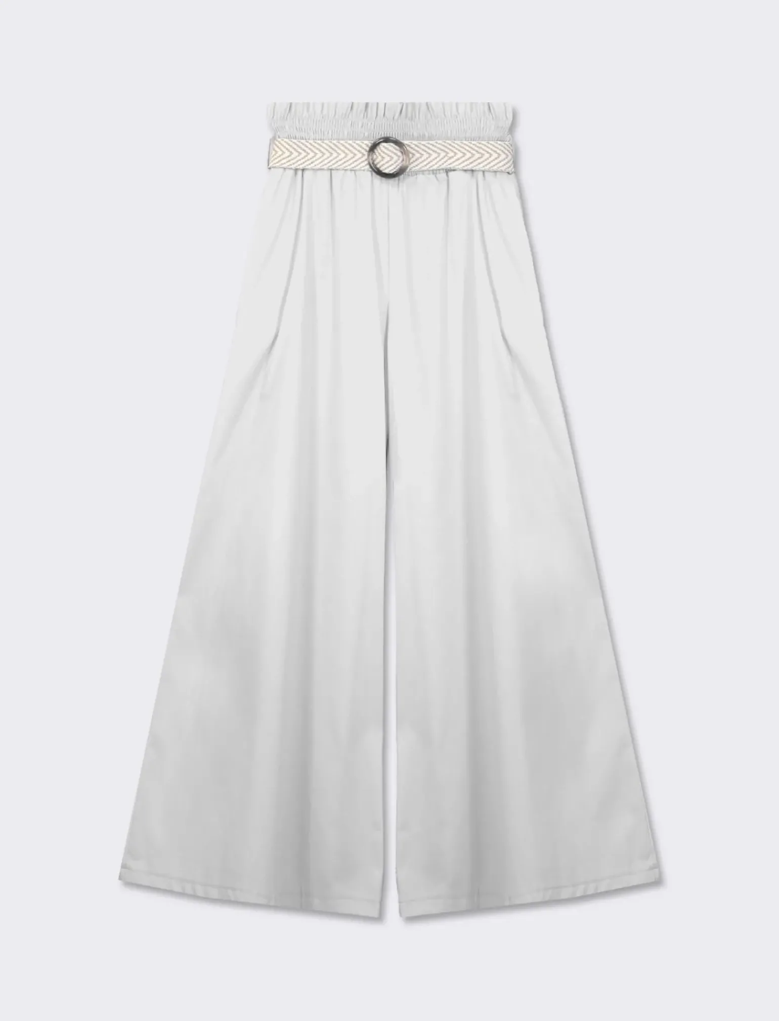 Donna Piazza Italia Donna<Pantalone cotone con elastico in vita e cinura -