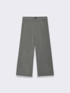 Piazza Italia Bambina|Pantaloni<Pantalone da bambina vestibilità ampia con orlo a taglio vivo in vita e al fondo -