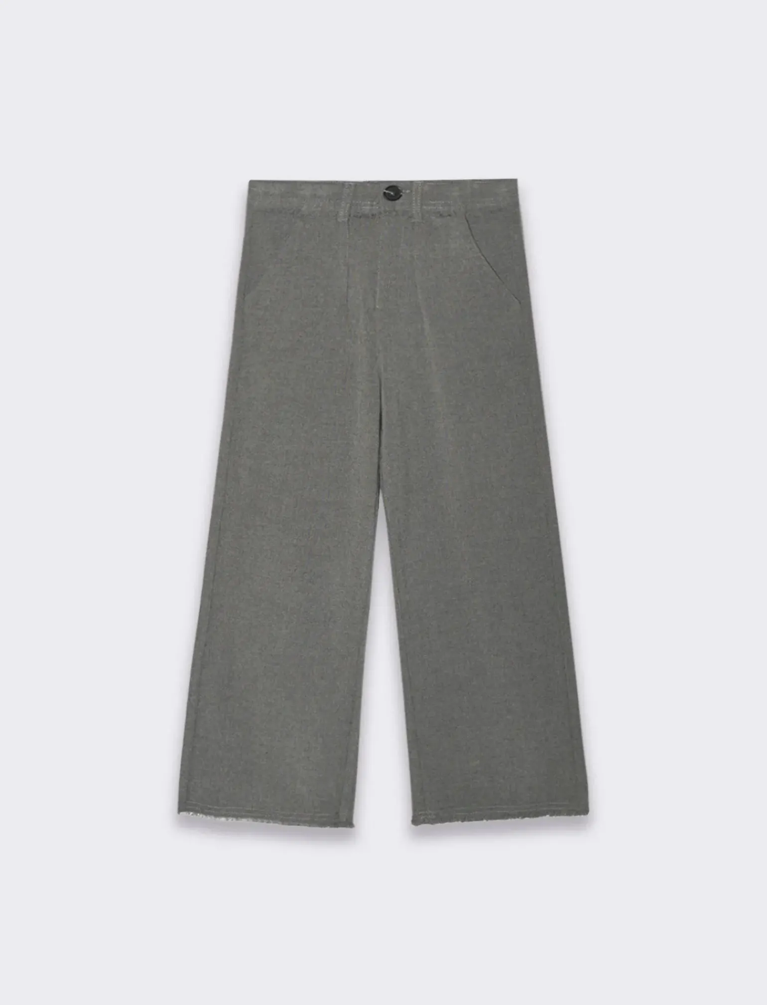 Piazza Italia Bambina|Pantaloni<Pantalone da bambina vestibilità ampia con orlo a taglio vivo in vita e al fondo -