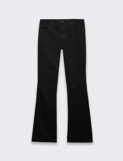 Donna Piazza Italia Donna|Pantaloni<Pantalone di velluto a zampa chiusura con bottone logato e zip di metallo -