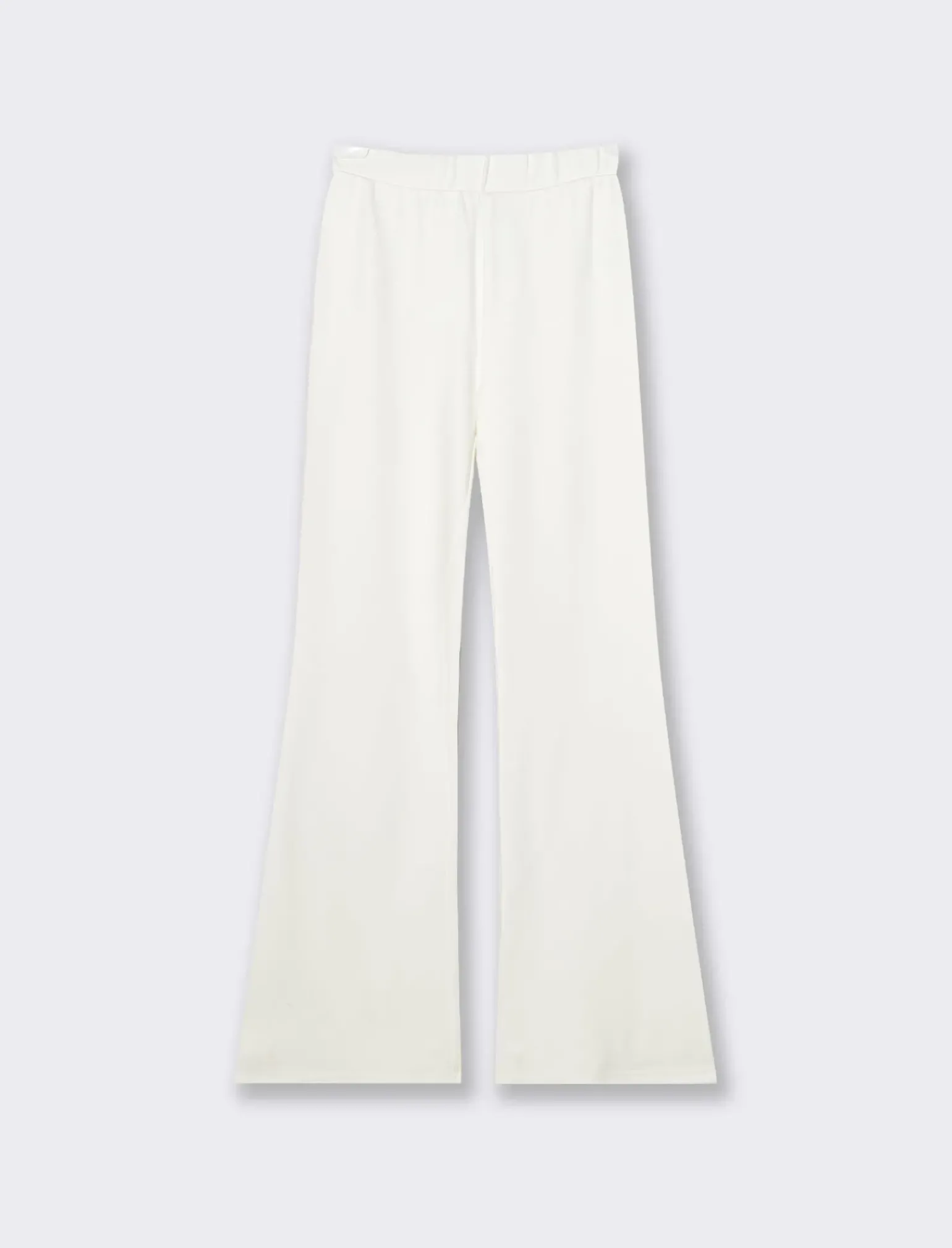Donna Piazza Italia Pantaloni<Pantalone flare in punto milano con bustino elastico - Avorio