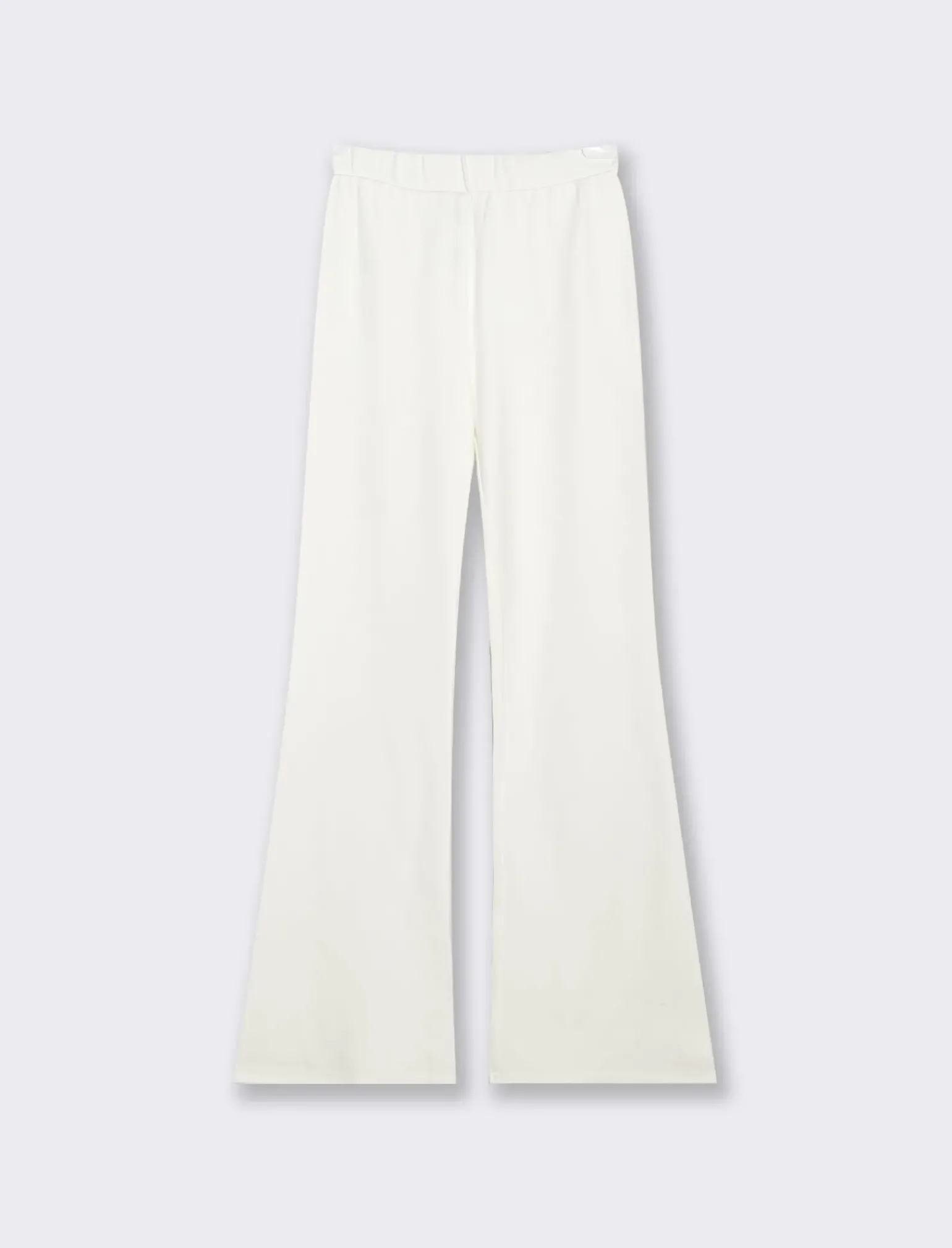 Donna Piazza Italia Pantaloni<Pantalone flare in punto milano con bustino elastico - Avorio