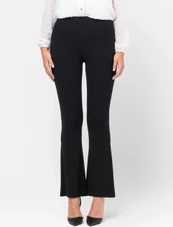 Donna Piazza Italia Donna|Pantaloni<Pantalone flare in tessuto scuba con elastico in vita -