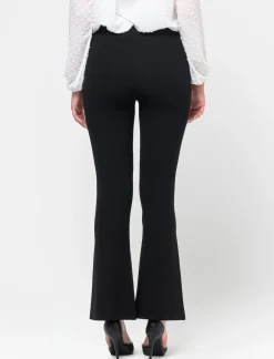 Donna Piazza Italia Donna|Pantaloni<Pantalone flare in tessuto scuba con elastico in vita -