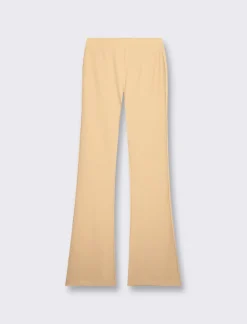 Donna Piazza Italia Donna|Pantaloni<Pantalone flare in tessuto scuba con elastico in vita - Cammello