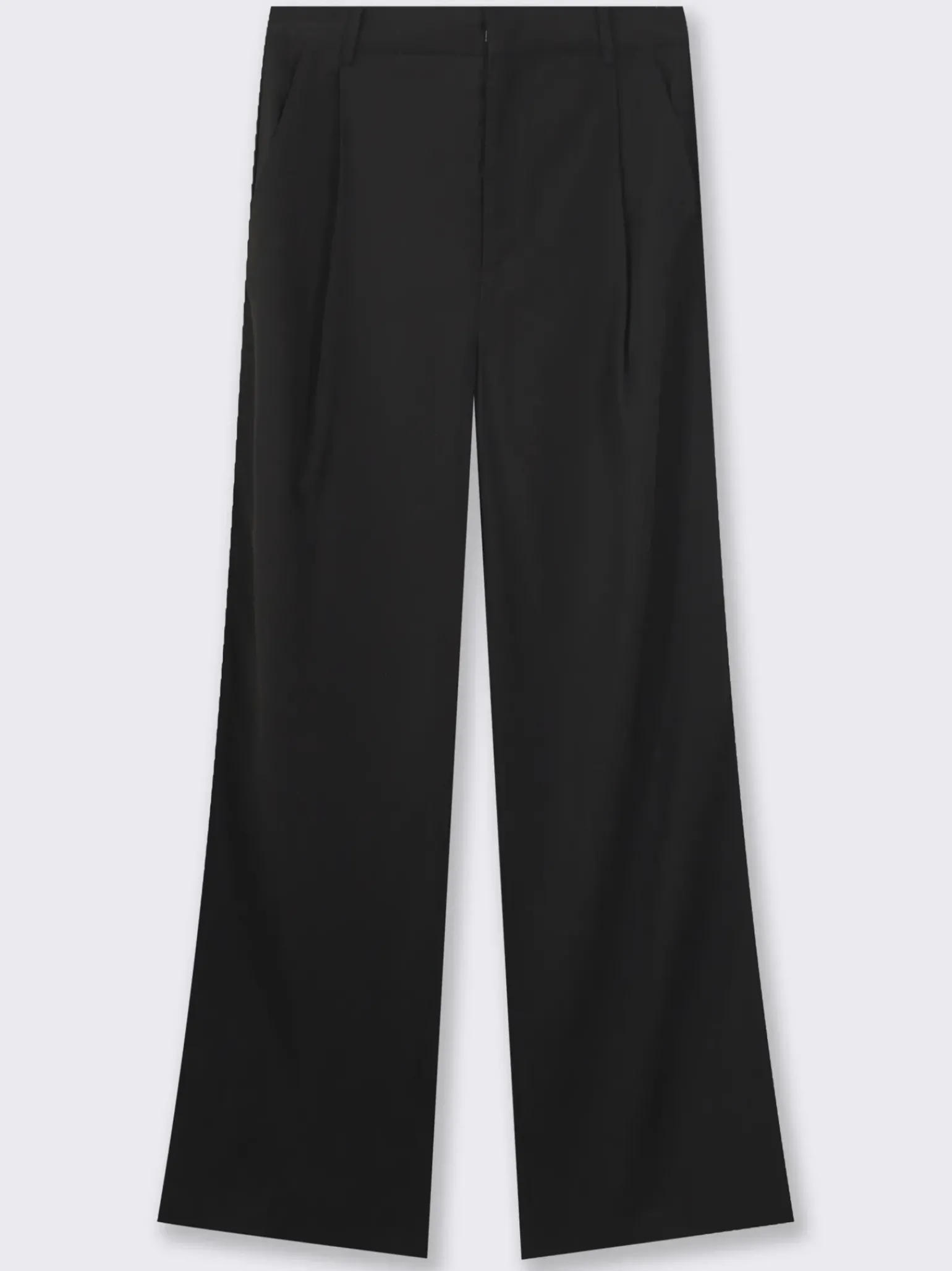 Donna Piazza Italia Pantaloni<Pantalone fromale modello a palazzo in tessuto fluido -