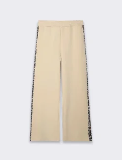 Donna Piazza Italia Pantaloni<Pantalone in felpa con banda laterale maculata - Beige