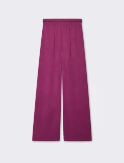 Donna Piazza Italia Pantaloni<Pantalone in maglia con cinturino - Magenta