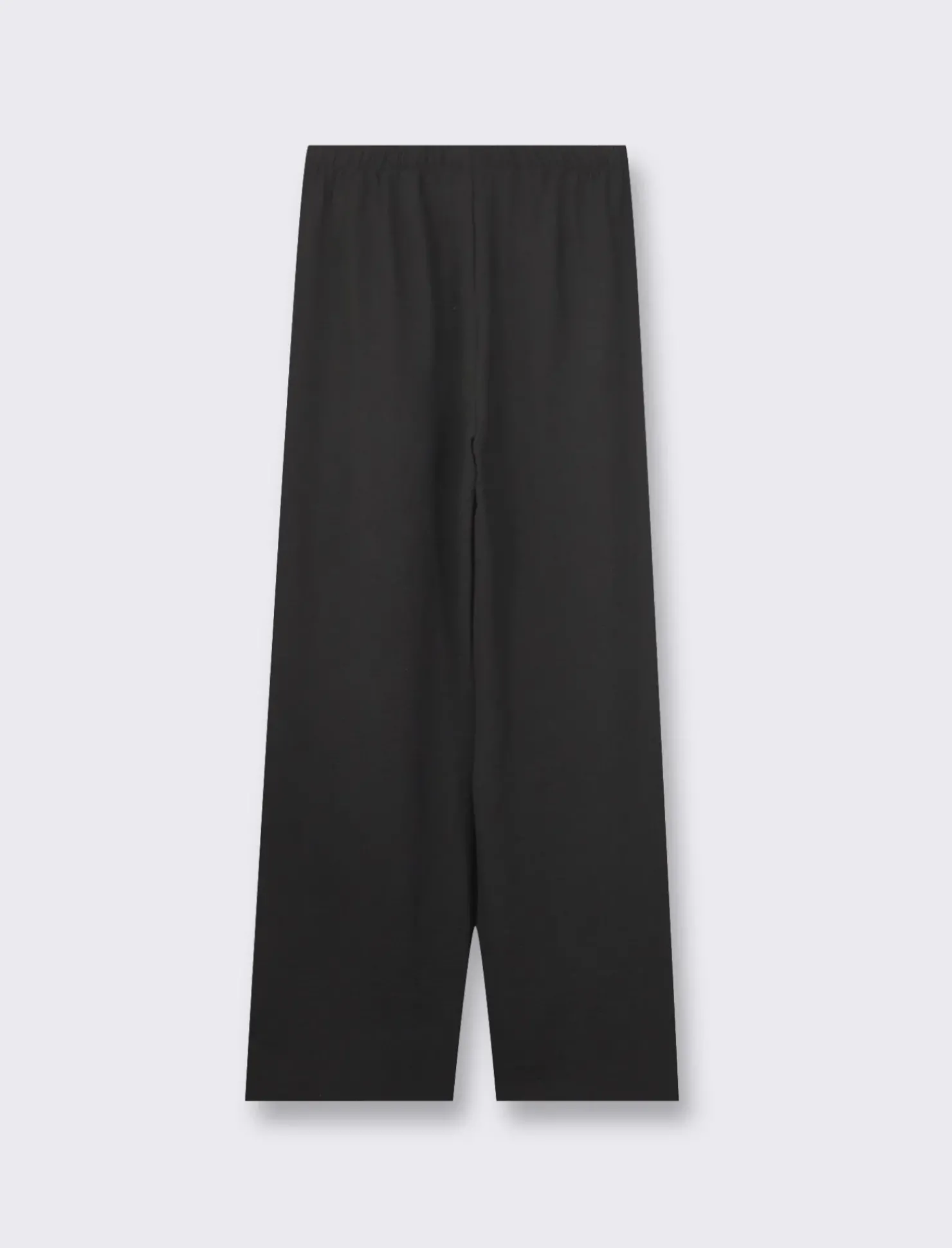 Piazza Italia Pantalone in tessuto fluido con elastico e coulisse in vita vestibilità straight - Nero Clearance