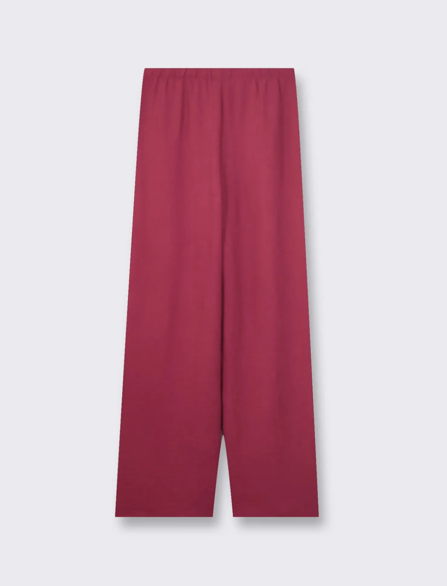 Piazza Italia Pantalone in tessuto fluido con elastico e coulisse in vita vestibilità straight - india Rosso Discount