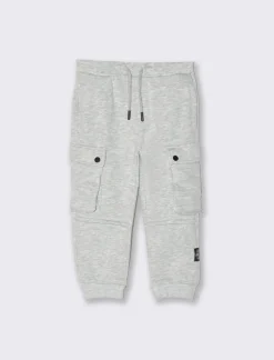 Piazza Italia Neonato|Pantaloni<Pantalone modello jogger in felpa, con coulisse e costina - Grigio mel.
