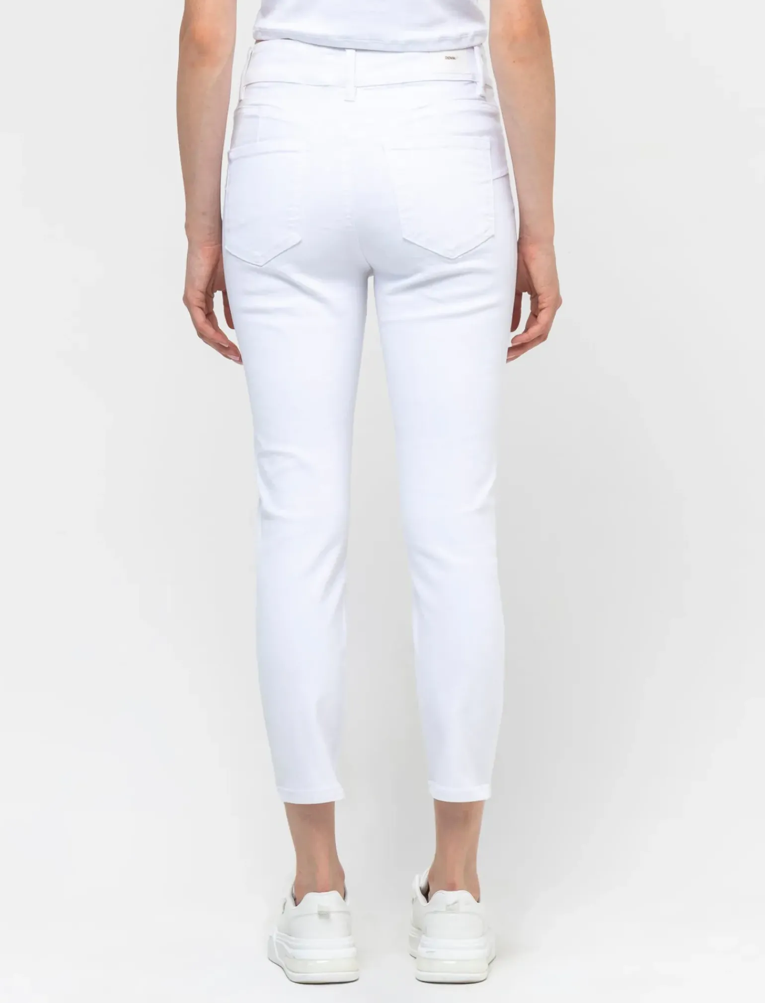 Donna Piazza Italia Jeans<Pantalone skinny colorato vita alta crop e bustino -