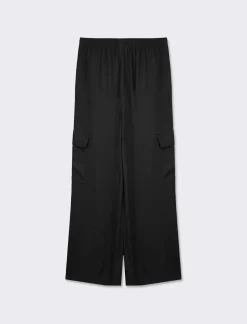 Donna Piazza Italia Donna|Pantaloni<Pantalone straight modello jogger con vita elastica regolabile e tasconi applicati -