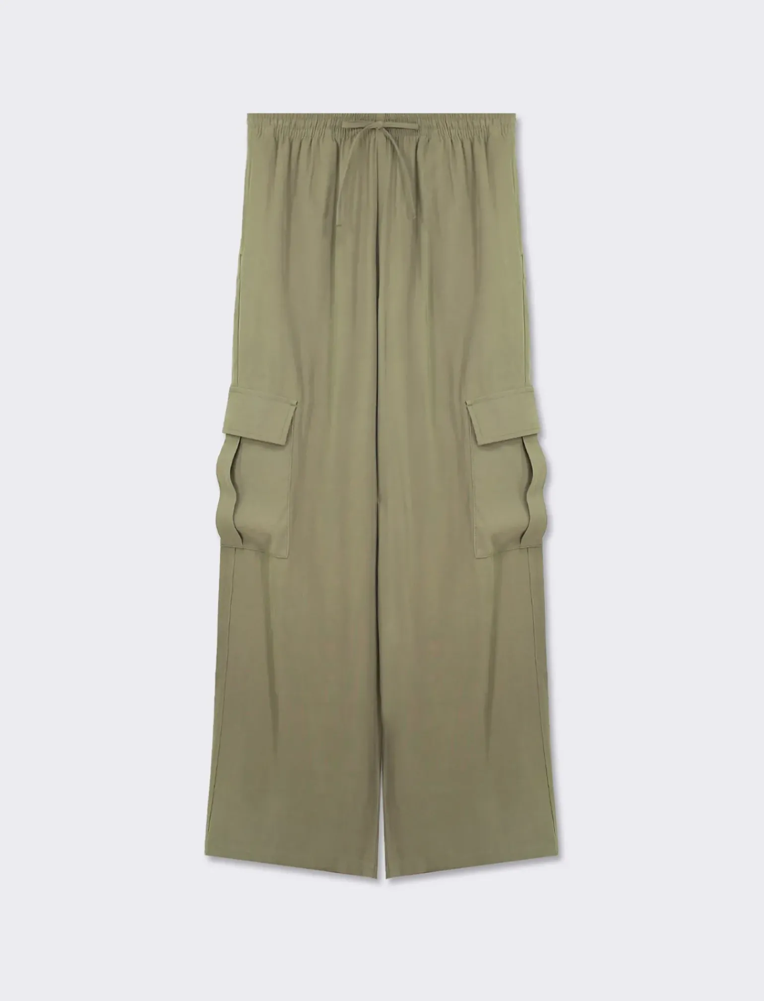 Donna Piazza Italia Donna|Pantaloni<Pantalone straight modello jogger con vita elastica regolabile e tasconi applicati - Kaky 1