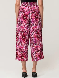 Donna Piazza Italia Pantaloni<Pantalone vestibilità culotte con elastico in vita in visocosa stampato - var 2