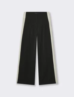 Donna Piazza Italia Donna|Pantaloni<Pantalone vita alta con banda laterale -