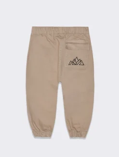 Piazza Italia Neonato|Pantaloni<Pantaloni cargo in twillÂ con ricamo - tabacco