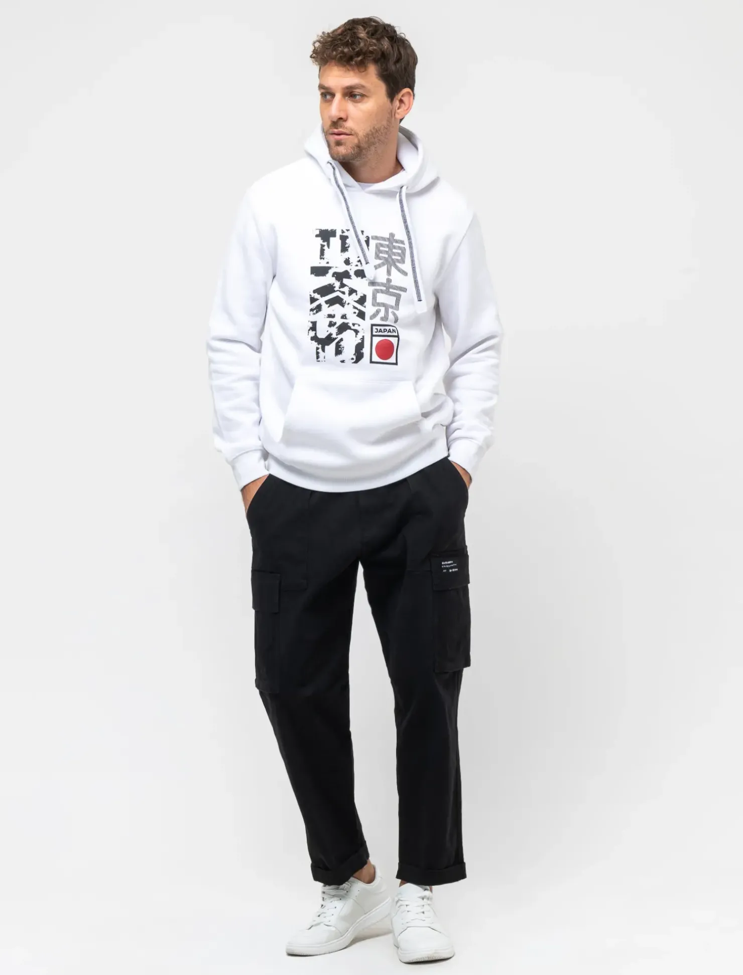 Piazza Italia Pantaloni cargo Relaxed fit con tasche a filetto - Nero Clearance