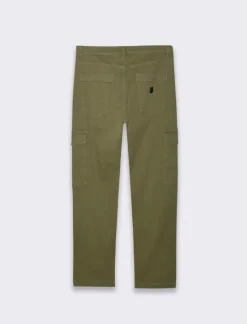 Uomo Piazza Italia Uomo|Pantaloni<Pantaloni cargo straight fit con tasche anteriori e a toppa posteriori - Verde militare