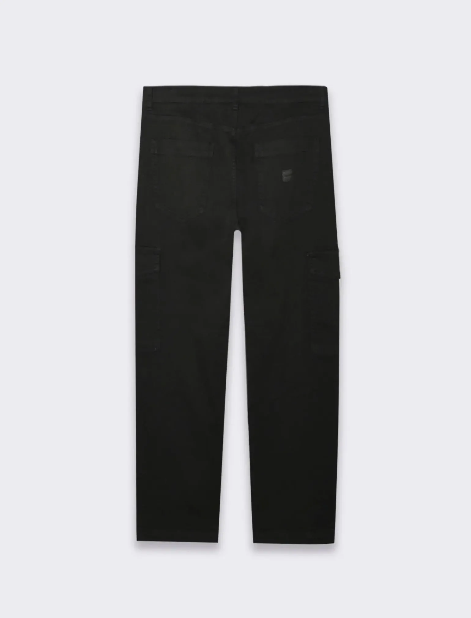 Uomo Piazza Italia Uomo|Pantaloni<Pantaloni cargo straight fit con tasche anteriori e a toppa posteriori - Nero