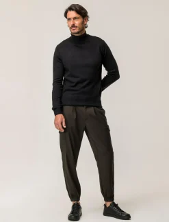 Uomo Piazza Italia Uomo|Pantaloni<Pantaloni chino con vita semi elasticizzata - kaki