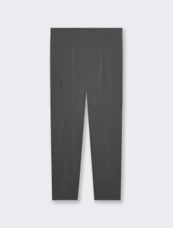 Uomo Piazza Italia Uomo|Pantaloni<Pantaloni chino con vita semi elasticizzatacon pinces sul davanti - Antracite melange