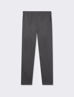 Uomo Piazza Italia Pantaloni<Pantaloni chino con vita elasticizzata regolabile con laccio e dettaglio di tasche a filetto posteri - Antracite melange