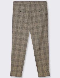 Uomo Piazza Italia Uomo|Pantaloni<Pantaloni chino fantasia principe di galles - Cammello