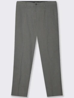Uomo Piazza Italia Uomo|Pantaloni<Pantaloni chino fantasia a righe wide fit - Antracite melange