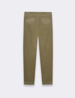 Uomo Piazza Italia Pantaloni<Pantaloni Chino in velluto a coste regular fit e pinces sul davanti - salvia