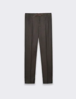 Uomo Piazza Italia Uomo|Pantaloni<Pantaloni chino jogger fantasia a righe, regular fit - Moro