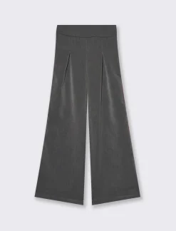 Piazza Italia Bambina|Pantaloni<Pantaloni con pince e inserto - Grigio