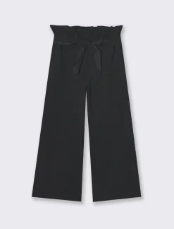 Piazza Italia Bambina|Pantaloni<Pantaloni eleganti da bambina con gamba larga. - Nero