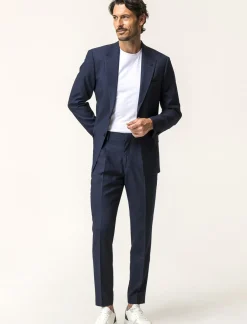 Uomo Piazza Italia Uomo|Pantaloni<Pantaloni formal fit con tasche a filetto posteriori e chiusura anteriore con cerniera e bottone -