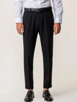 Uomo Piazza Italia Uomo|Pantaloni<Pantaloni formal fit in tessuto operato -