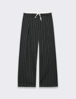 Piazza Italia Bambina|Pantaloni<Pantaloni gamba larga gessati con bustino - Righe