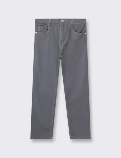 Bambino Piazza Italia Bambino|Pantaloni<Pantaloni in cotone elastico in 5 tasche, con patch posteriore, disponibile in 4 varianti colore - cenere