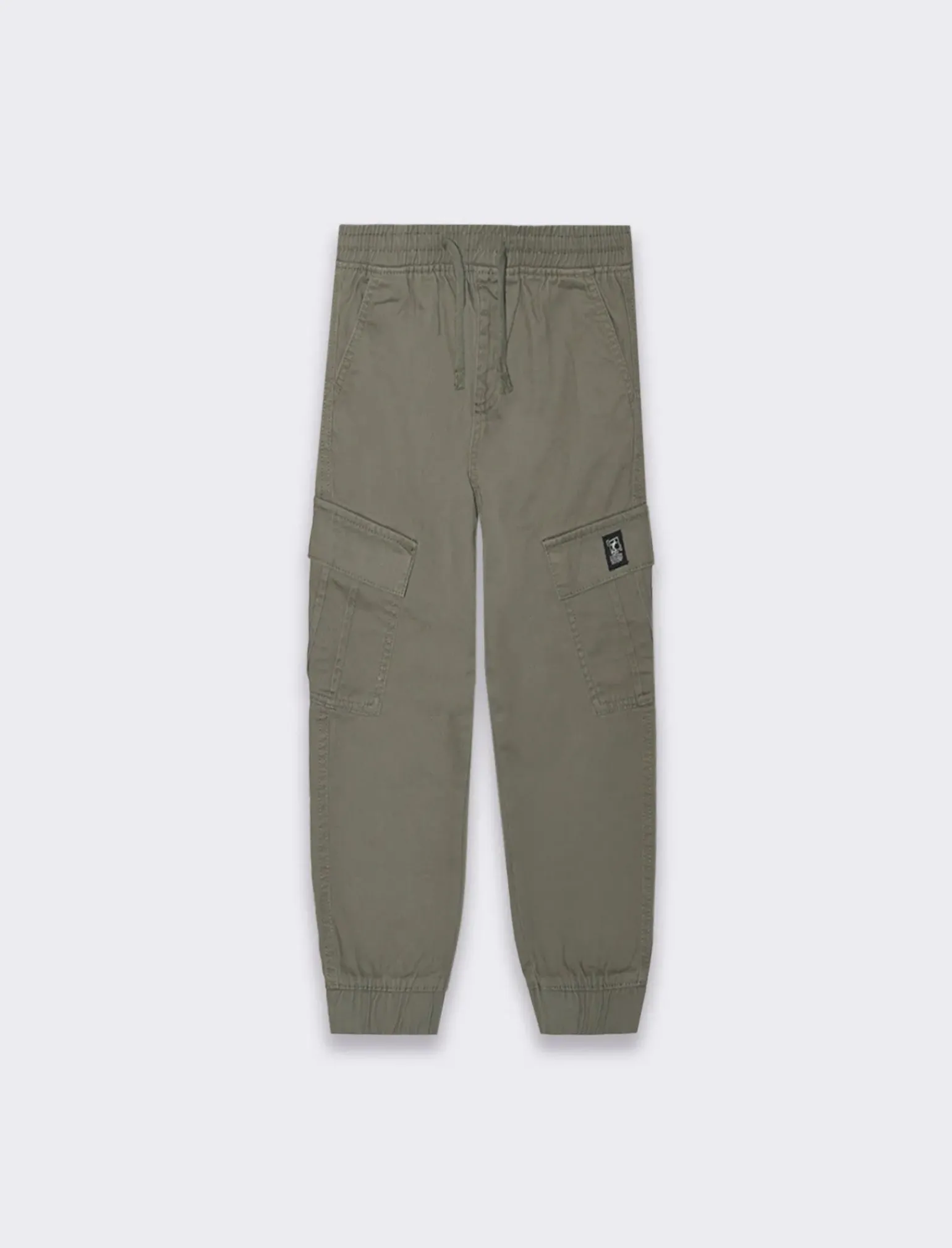 Bambino Piazza Italia Bambino|Pantaloni<Pantaloni in cotone linea jogger con culisse ed elastico a fondo gamba - militare