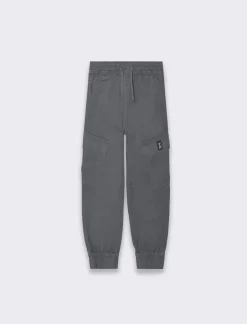 Bambino Piazza Italia Bambino|Pantaloni<Pantaloni in cotone linea jogger con culisse ed elastico a fondo gamba - cenere